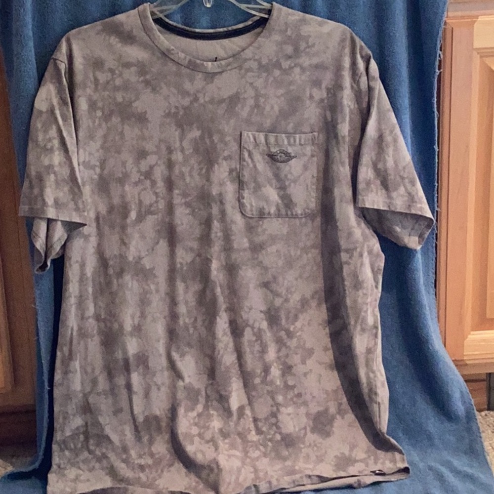 AIR JORDAN JUMP MAN NIKE MENS  L SHORT SLEEVE SHIRT! GRAY TIE DIE PATTERN